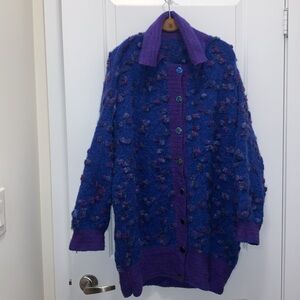 Vintage Handmade oversized reversible wool cardigan